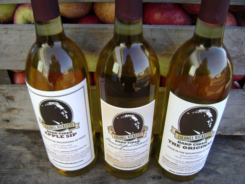 Three bottles of hard cider - The Original, Apple Sip and Beautiful Blend